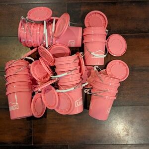 Lowe’s Mini Bucket Pink W/ Lid RARE color x18